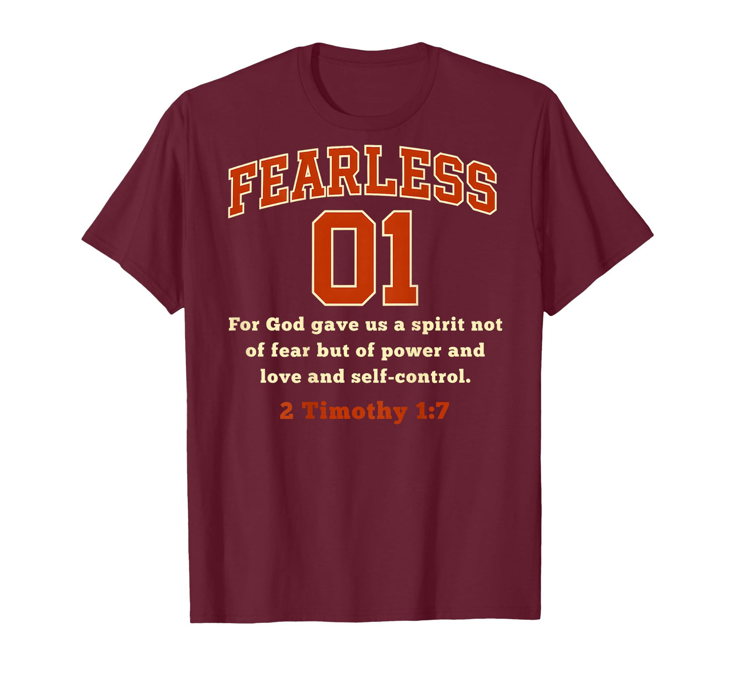 (ON Back) Fearless 01 Sports Jersey Style 2 Timothy 1 7 T-Shirt