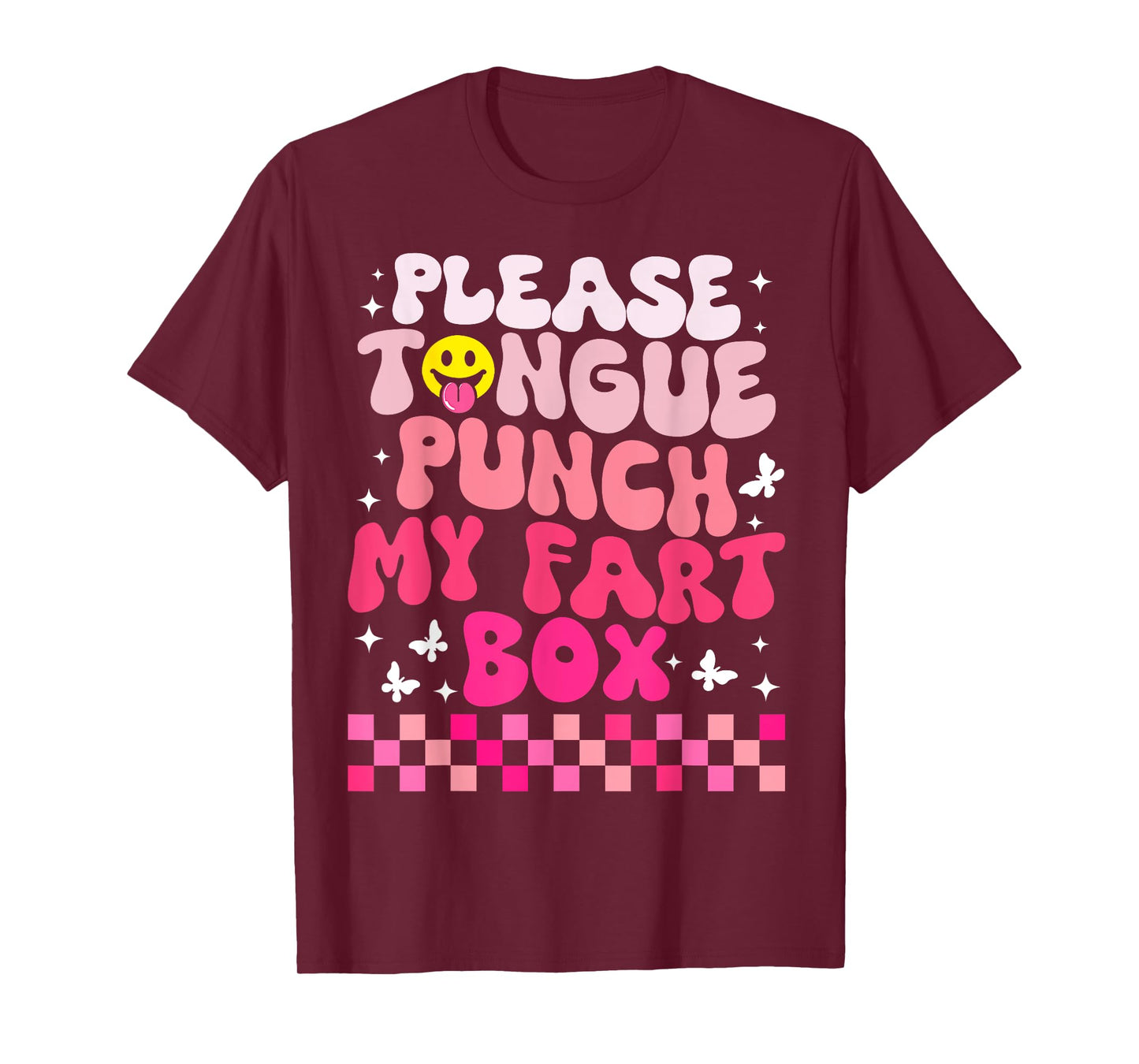 Inappropriate Please Tongue Punch Funny Cringe Men Women T-Shirt