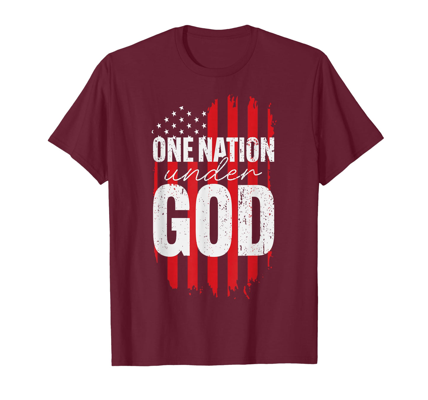 One Nation Under God American Flag Christian Jesus T-Shirt