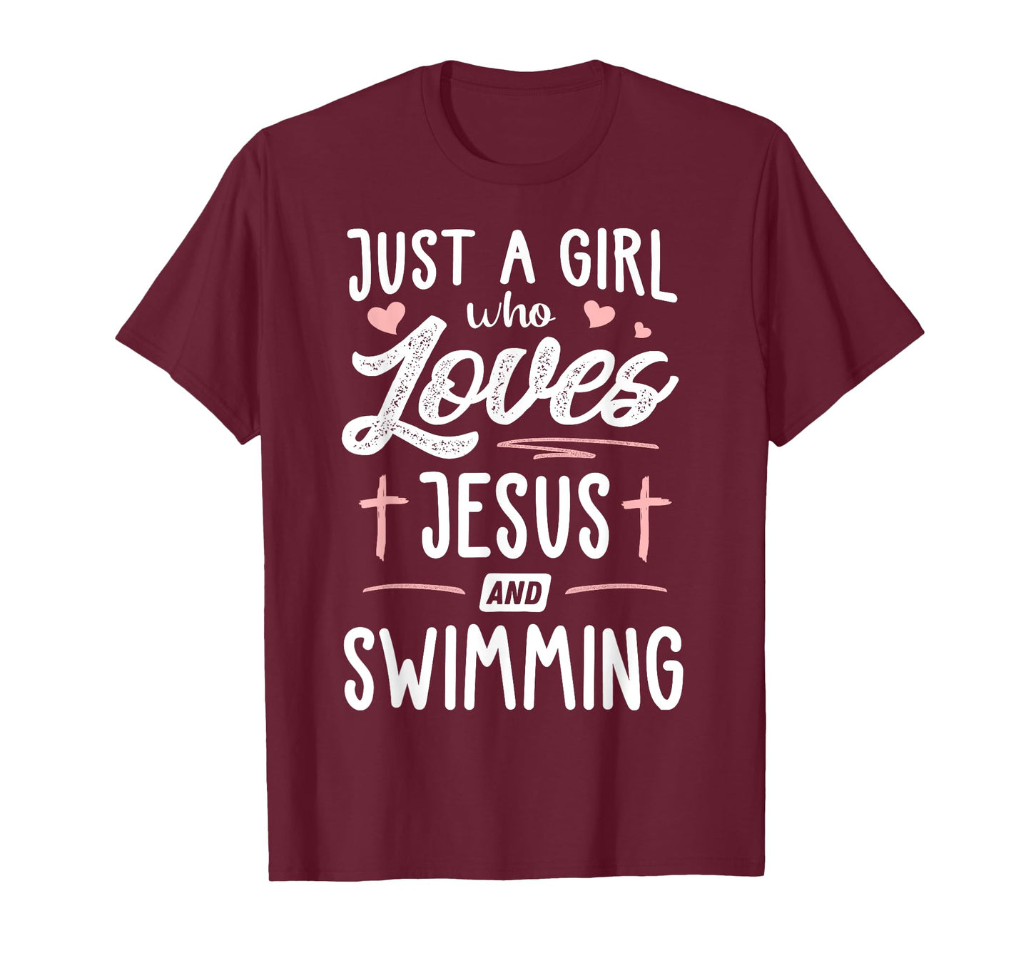 Just A Girl Who Loves Jesus And Swimming Gift Women T-Shirt