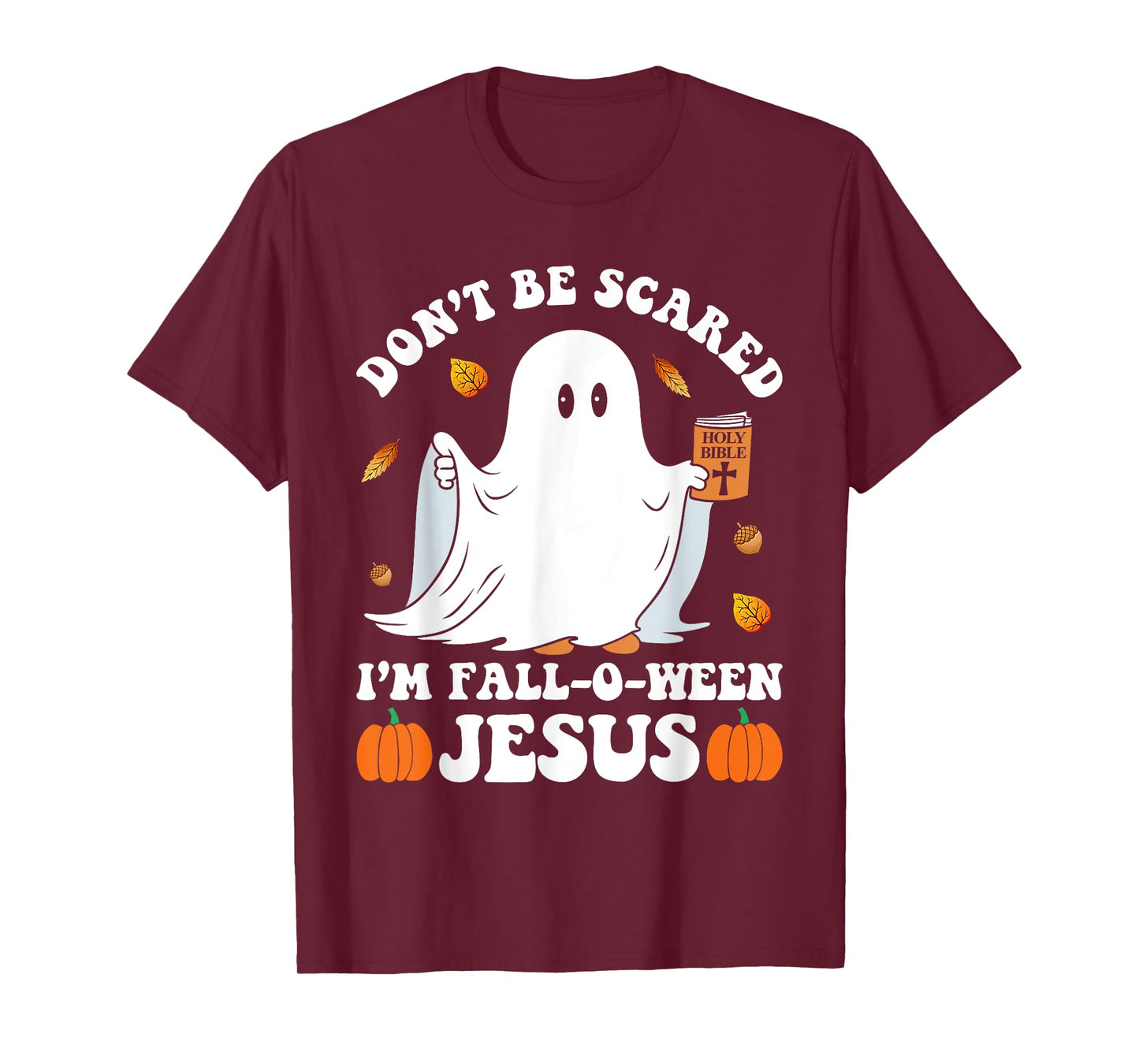 Cute Ghost Christian Halloween Fall-O-Ween Jesus Pumpkin T-Shirt