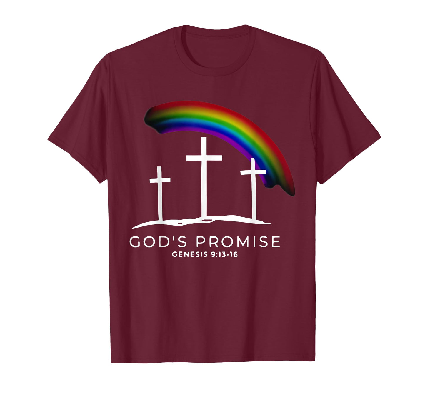 God's Promise Cross Genesis 9-13-16 Bible Christian Lover T-Shirt