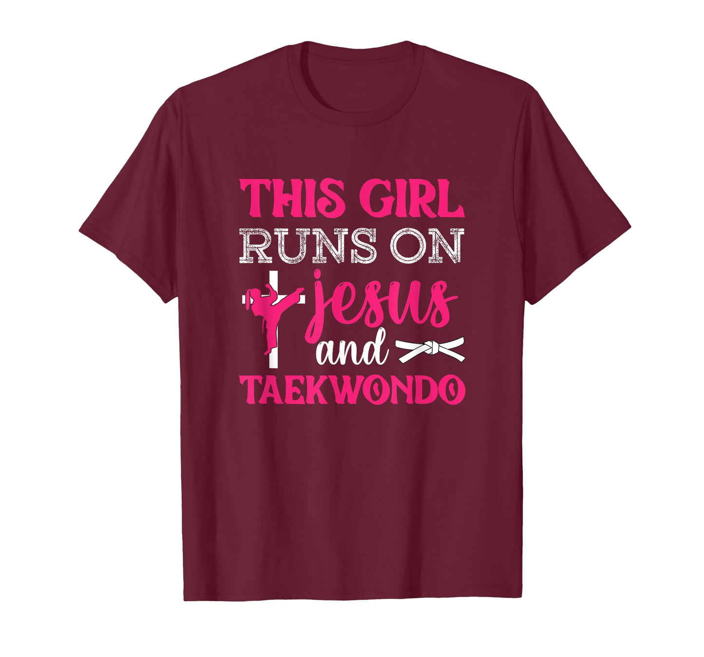 This Girl Jesus Taekwondo Woman Religion Karate T-Shirt