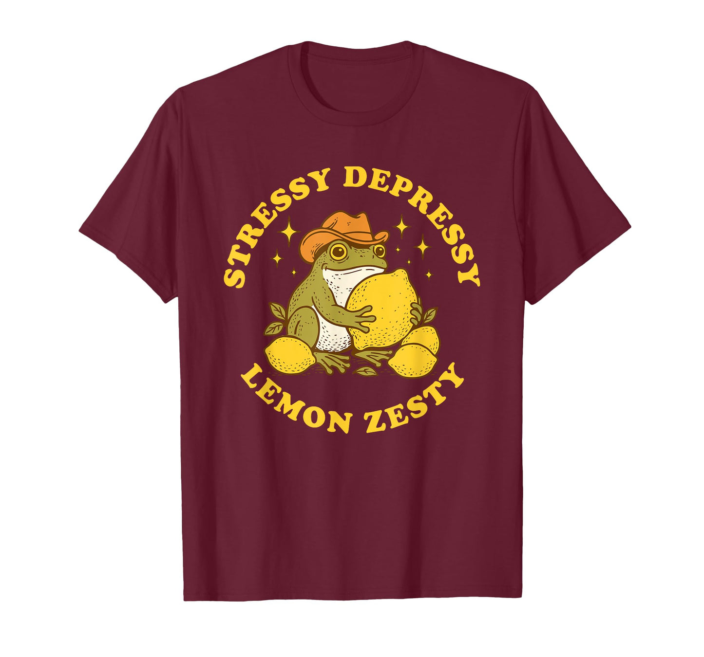 Stressy Depressy Lemon Zesty Funny Frog T-Shirt