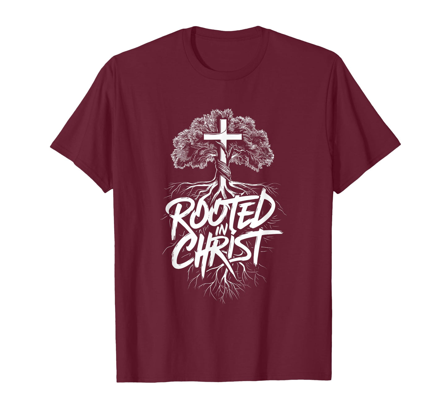 Jesus and God Believers Brand Rooted in Christ Faith Christian Religious T-Shirt, Small, Black