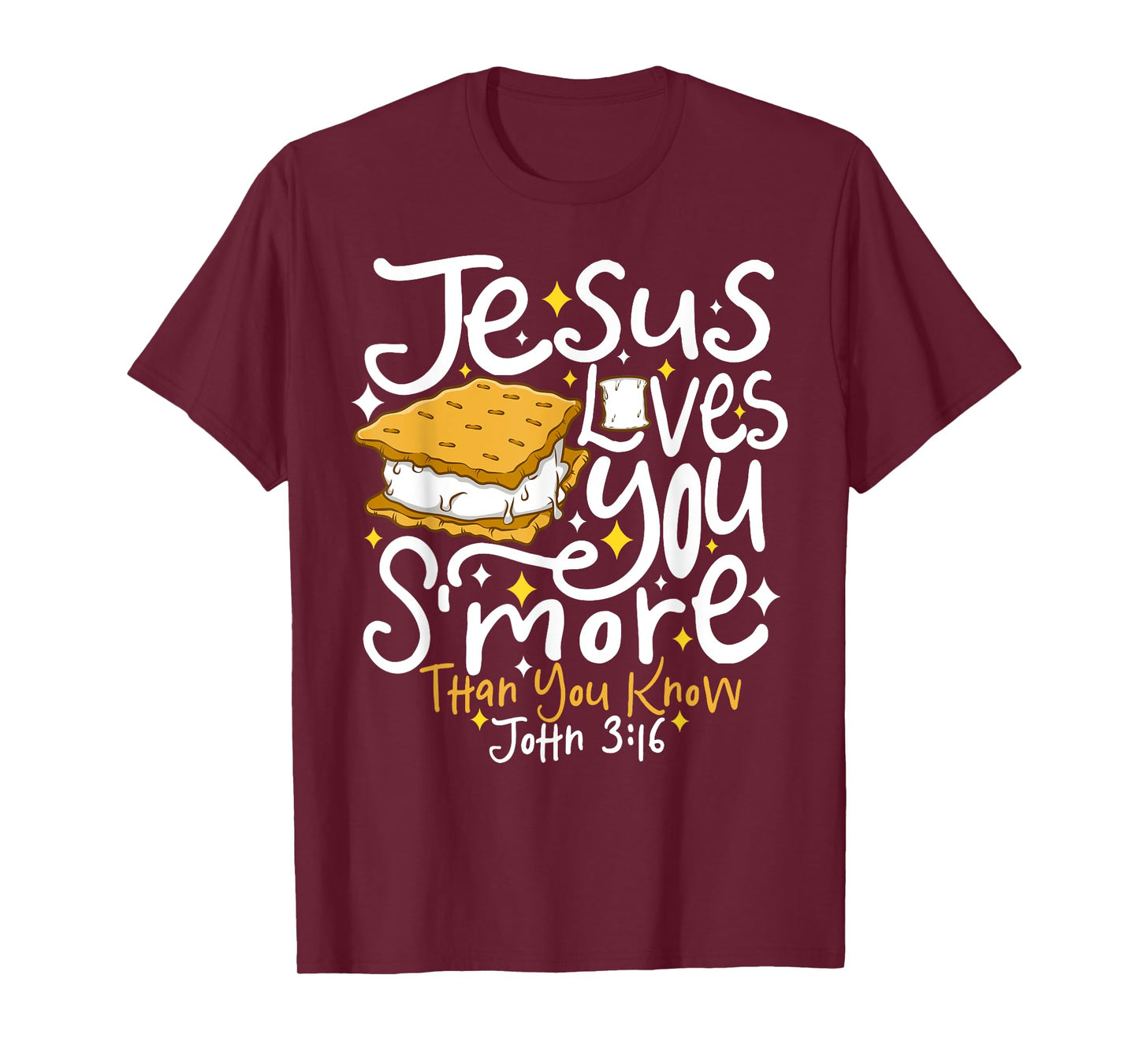 Camping Smore Jesus Loves You John Bible Verse Christian T-Shirt