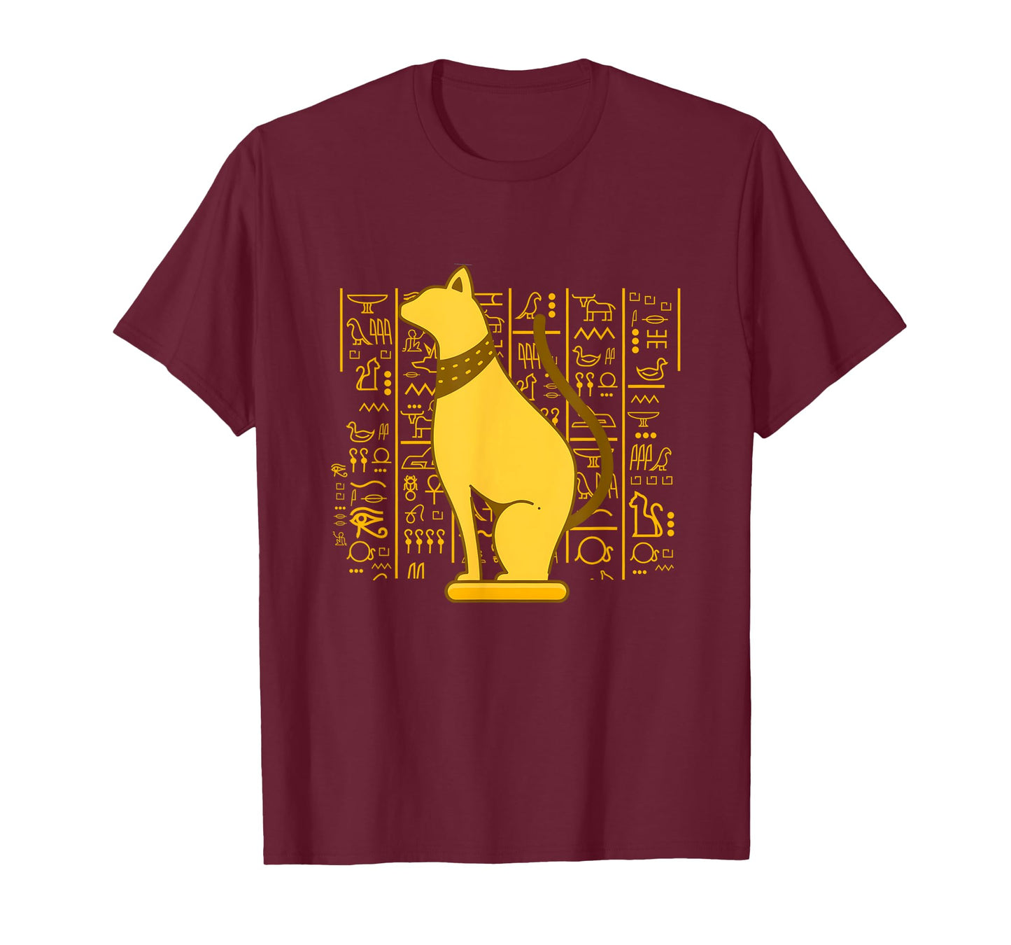Bastet Ancient Egypt Cat God Hieroglyphic Egyptian History T-Shirt