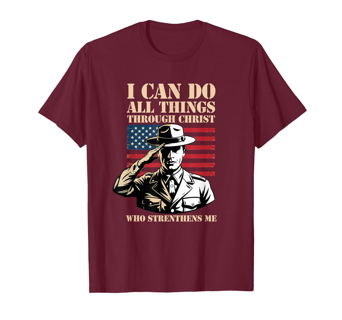 Drill Sergeant Boot Camp Instructor USA Flag Veterans T-Shirt