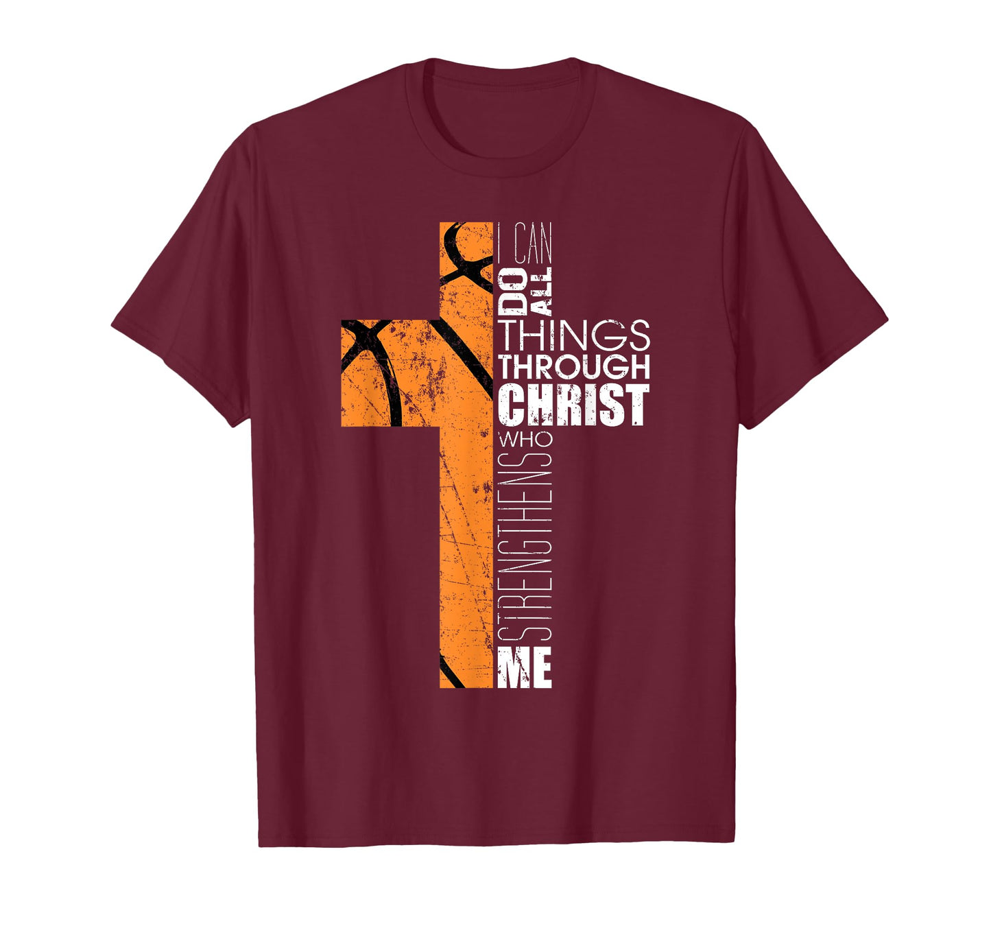 Christian Basketball Gifts Teen Boys Men Religious Verses T-Shirt