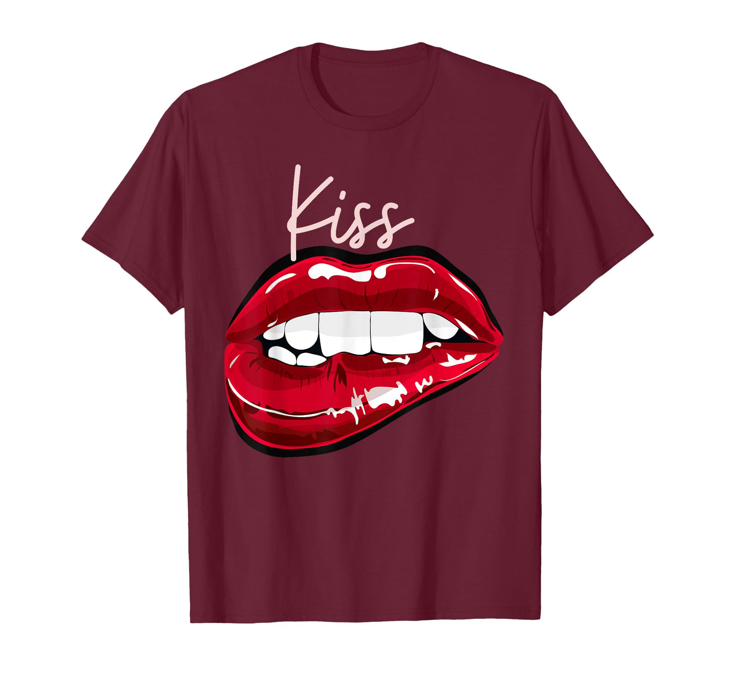 Kiss Lips Funny Unisex Design For Men Women Tee T-Shirt