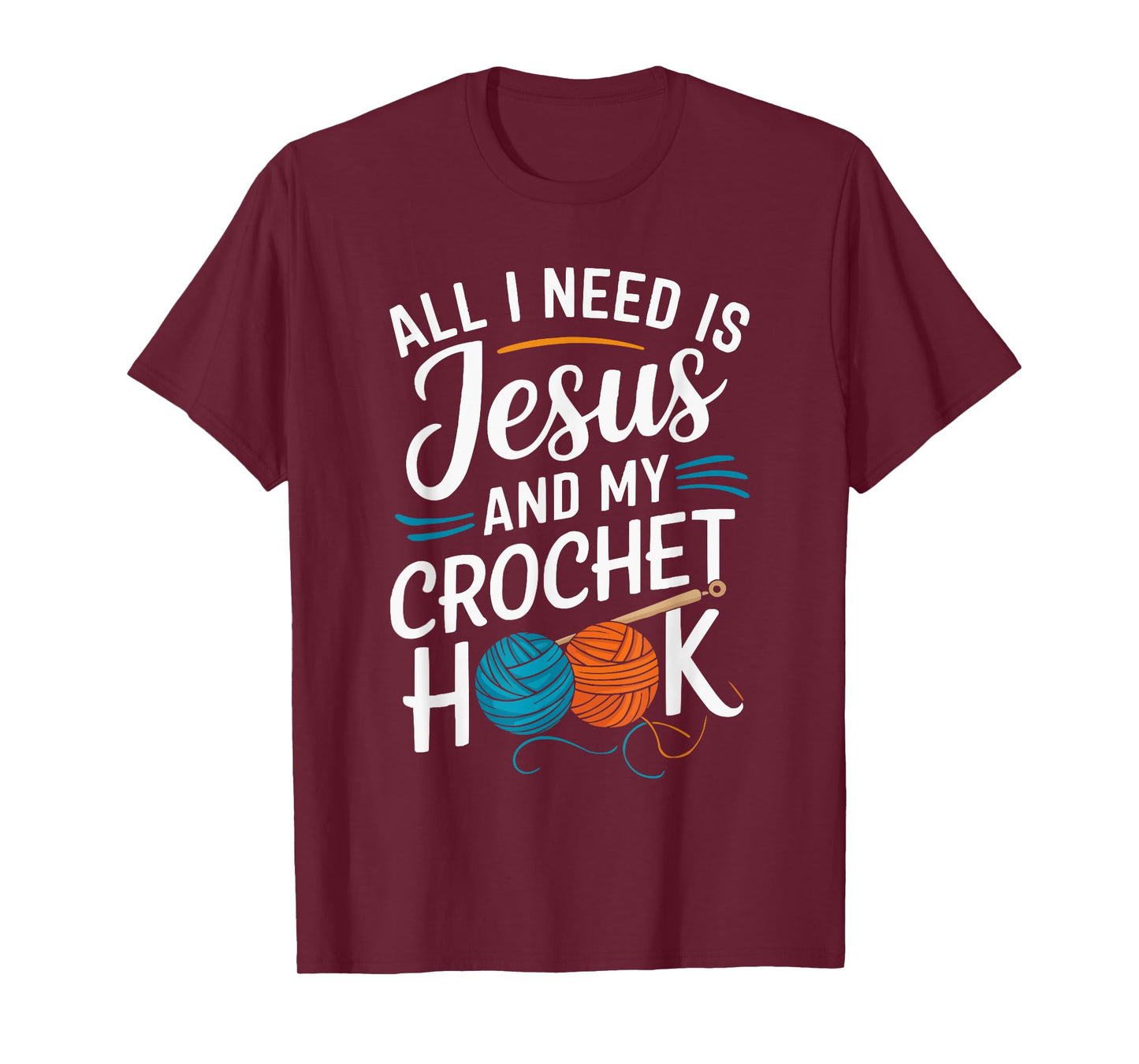 Knitting Jesus Christ Religion Christian Crochet T-Shirt