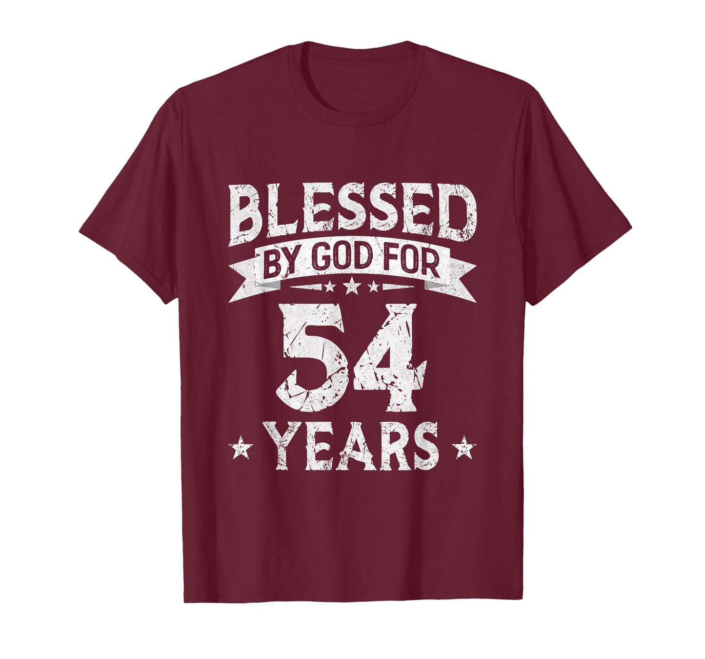 Blessed By God For 54 Years Old 54th Birthday Gifts For Men T-Shirt