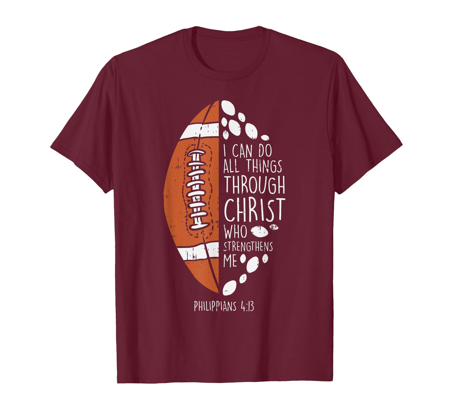American Football i can do things Bible God Jesus Christian T-Shirt