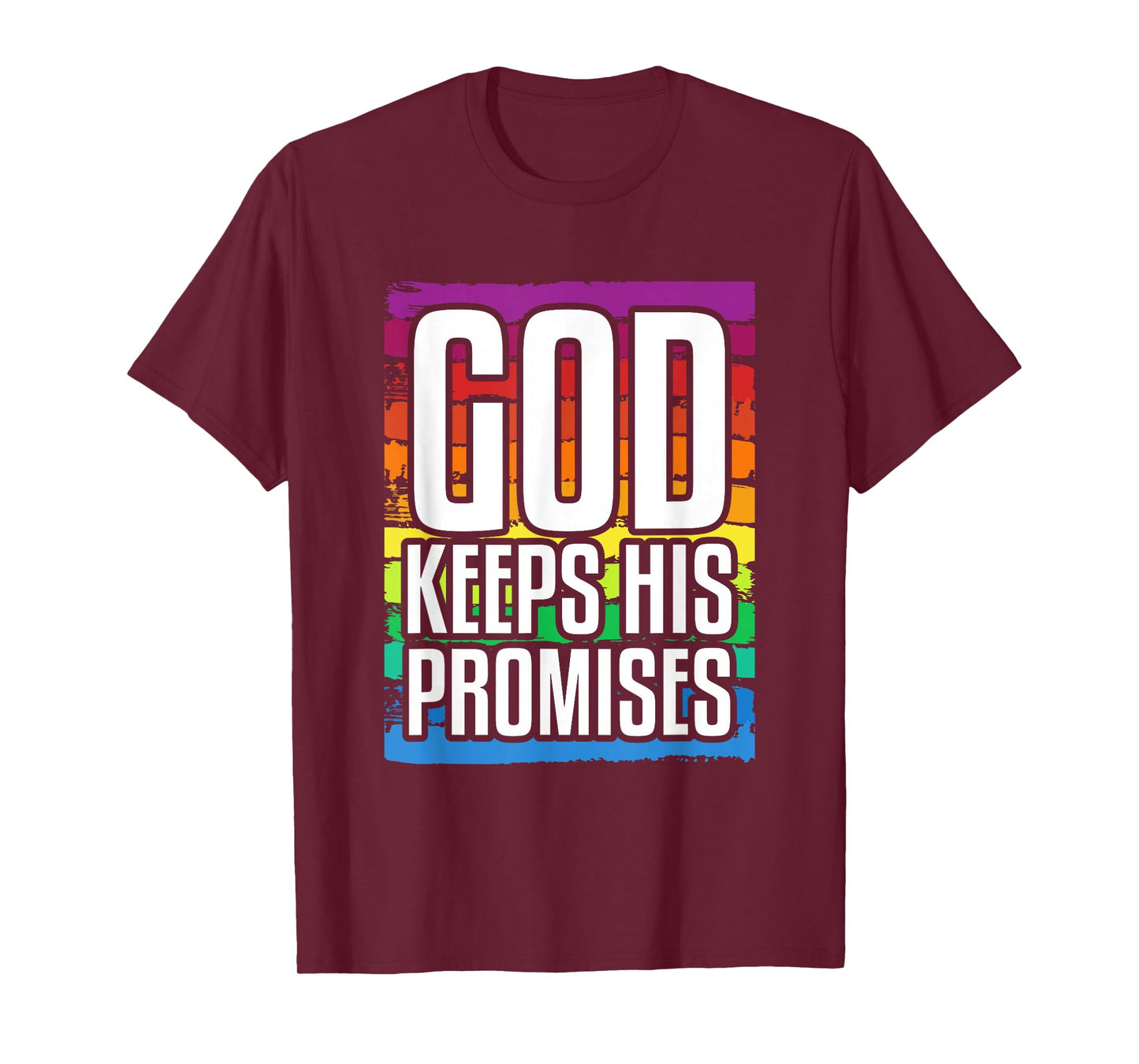 God Keeps His Promises Rainbow Lovely Christian Christianity T-Shirt
