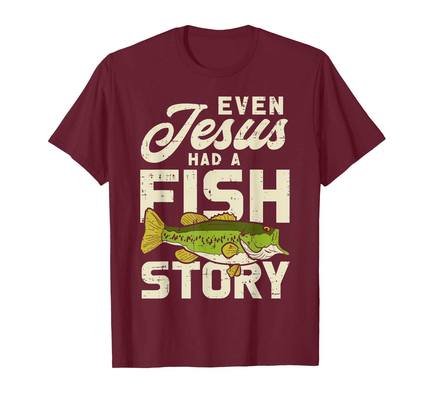Jesus Fish Story Fisherman God Christ Fishing Christian Gift T-Shirt