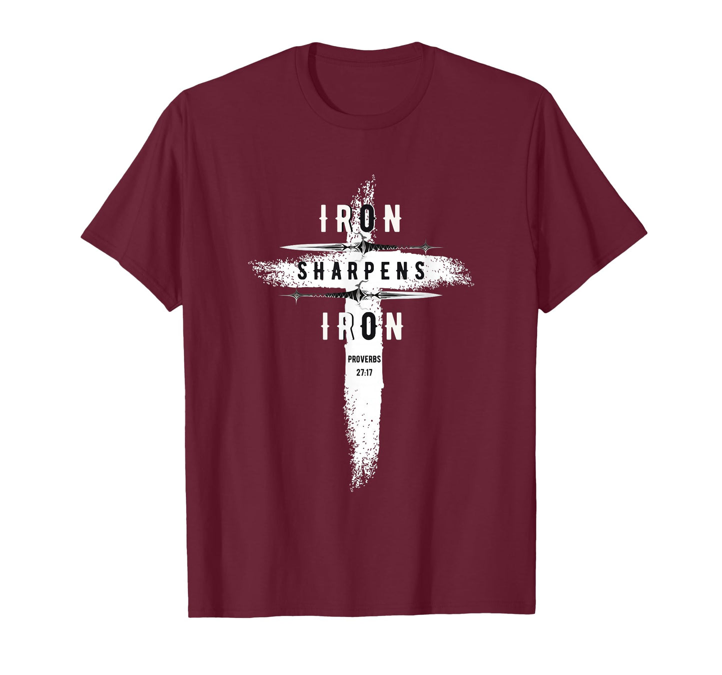 Iron Sharpens Iron Proverbs 27:17 Christian Mens T-Shirt