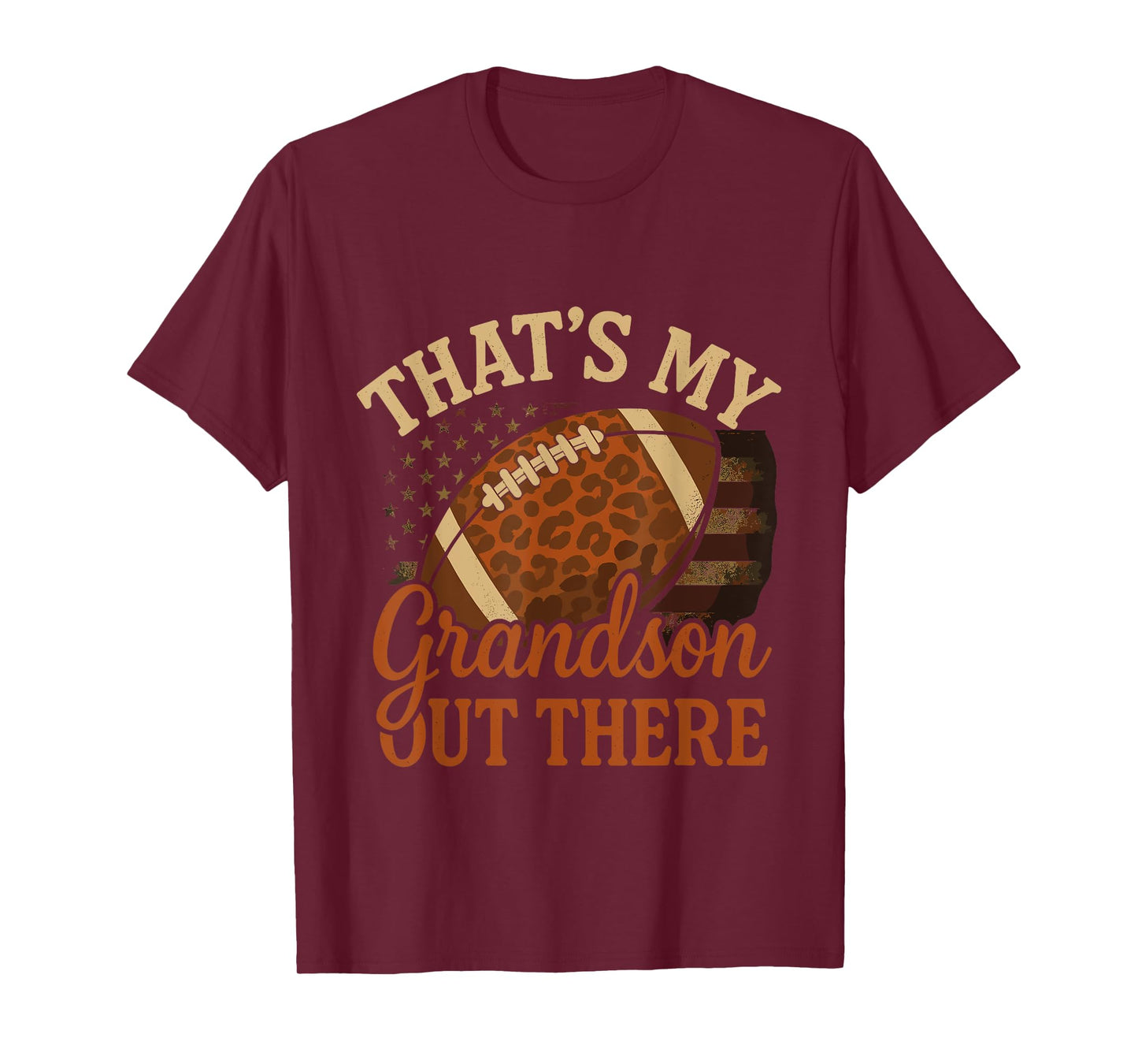 Vintage That's My Grandson Out There Women Football Grandma T-Shirt