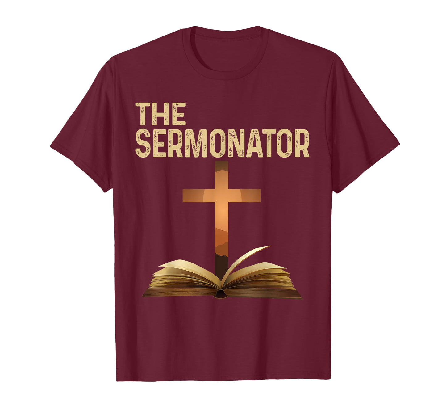 The Sermonator Pastor Appreciation Christian Cross Tee T-Shirt