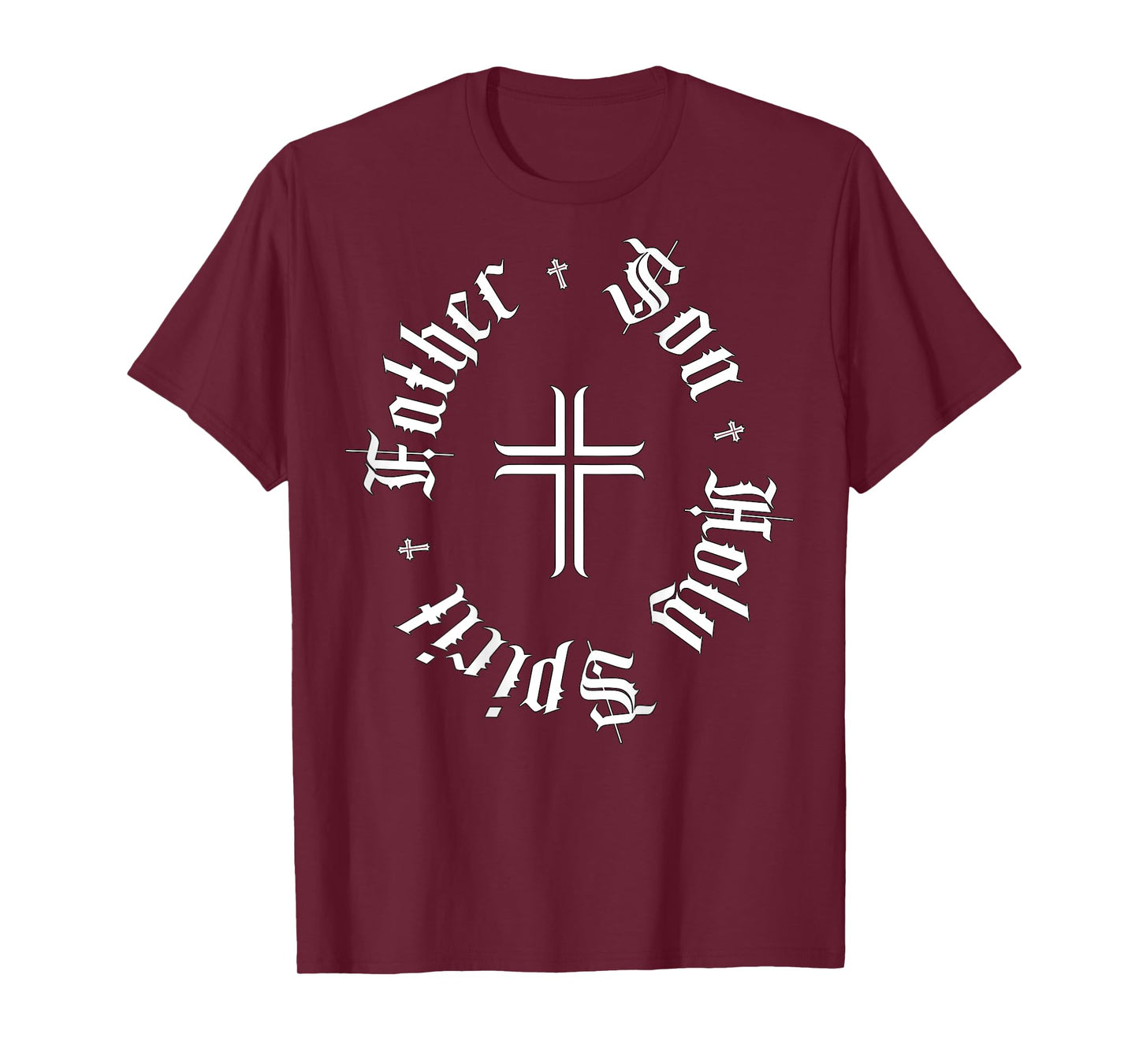 Christian Father Son Holy Spirit Ghost Faith God Back Design T-Shirt