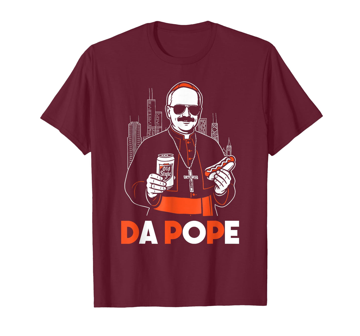 Funny Da Pope From America Chicago Pope Leo XIV Vintage T-Shirt