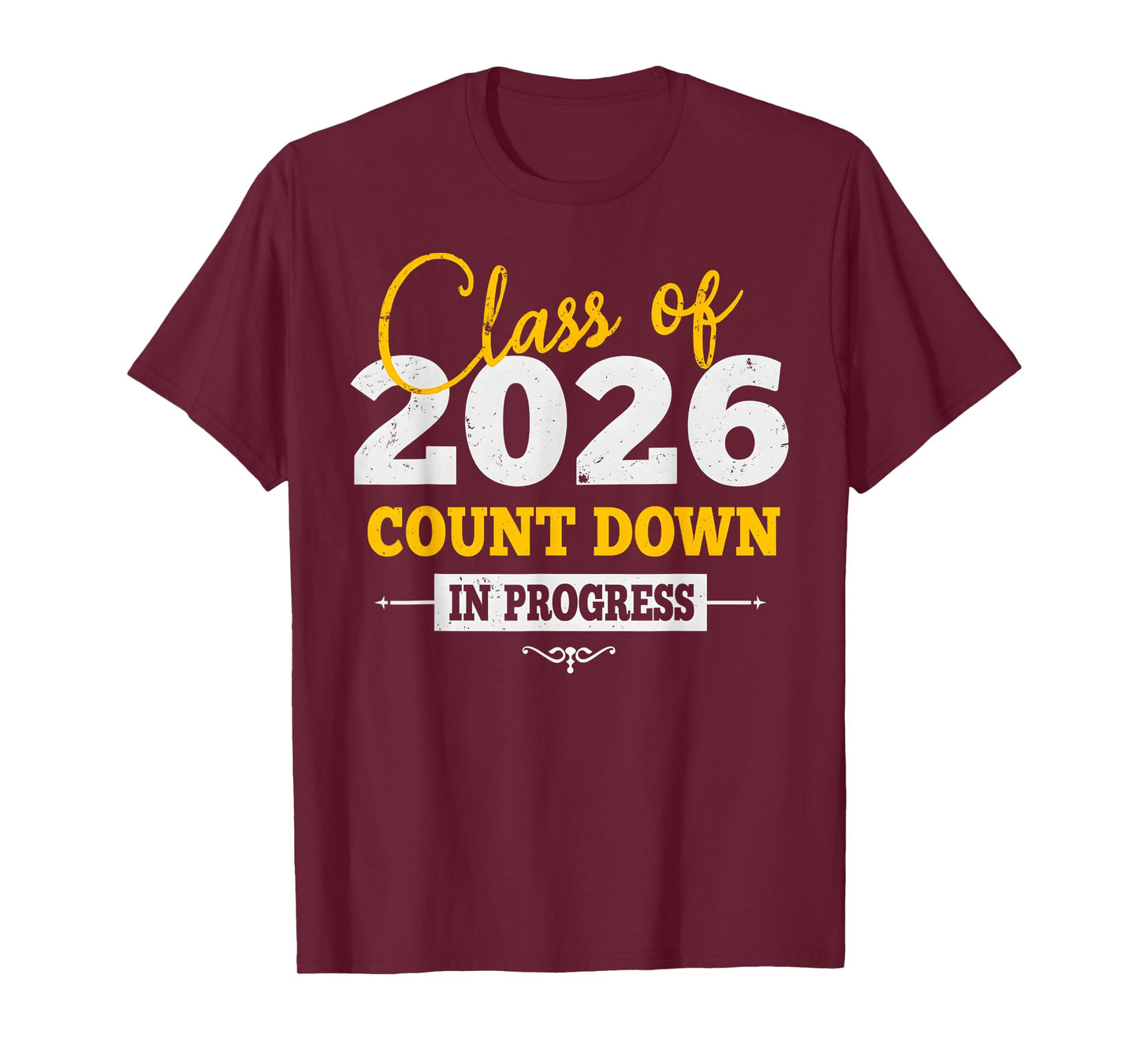 Class Of 2026 Countdown First Day Senior Back To School 2025 T-Shirt