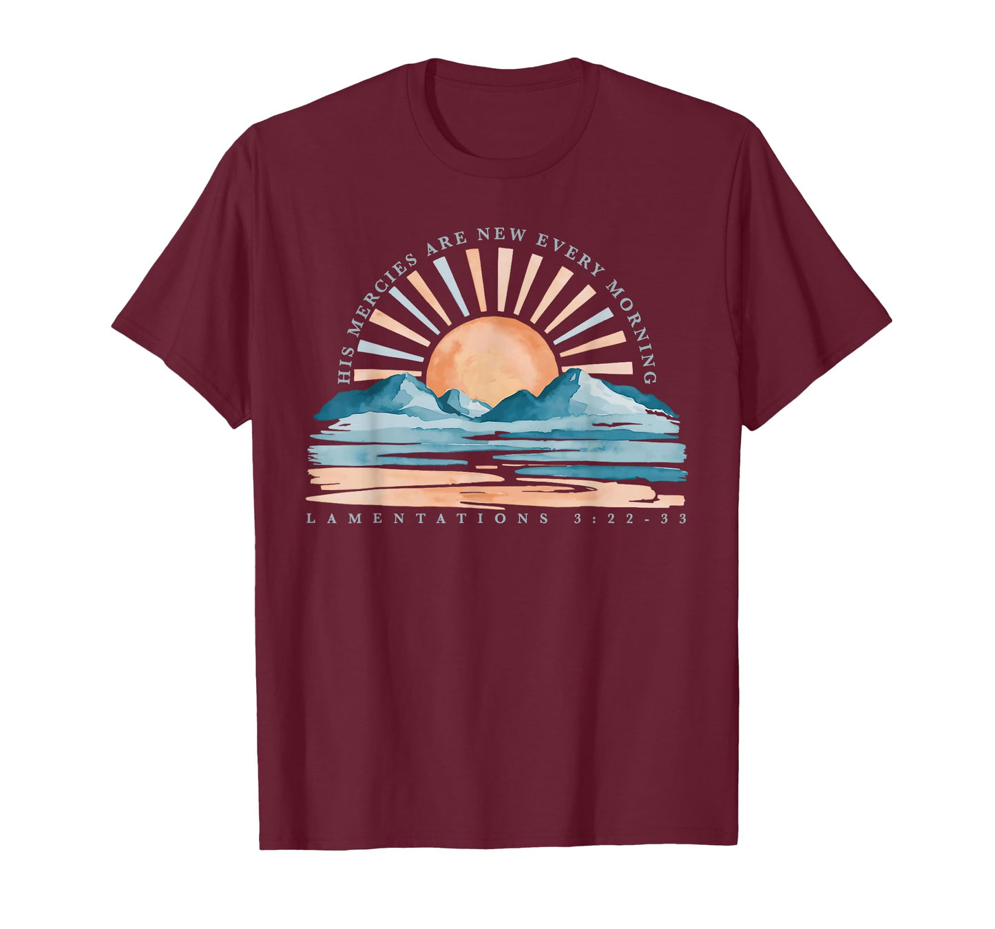 His Mercies are New Every Morning Christian Floral Jesus T-Shirt