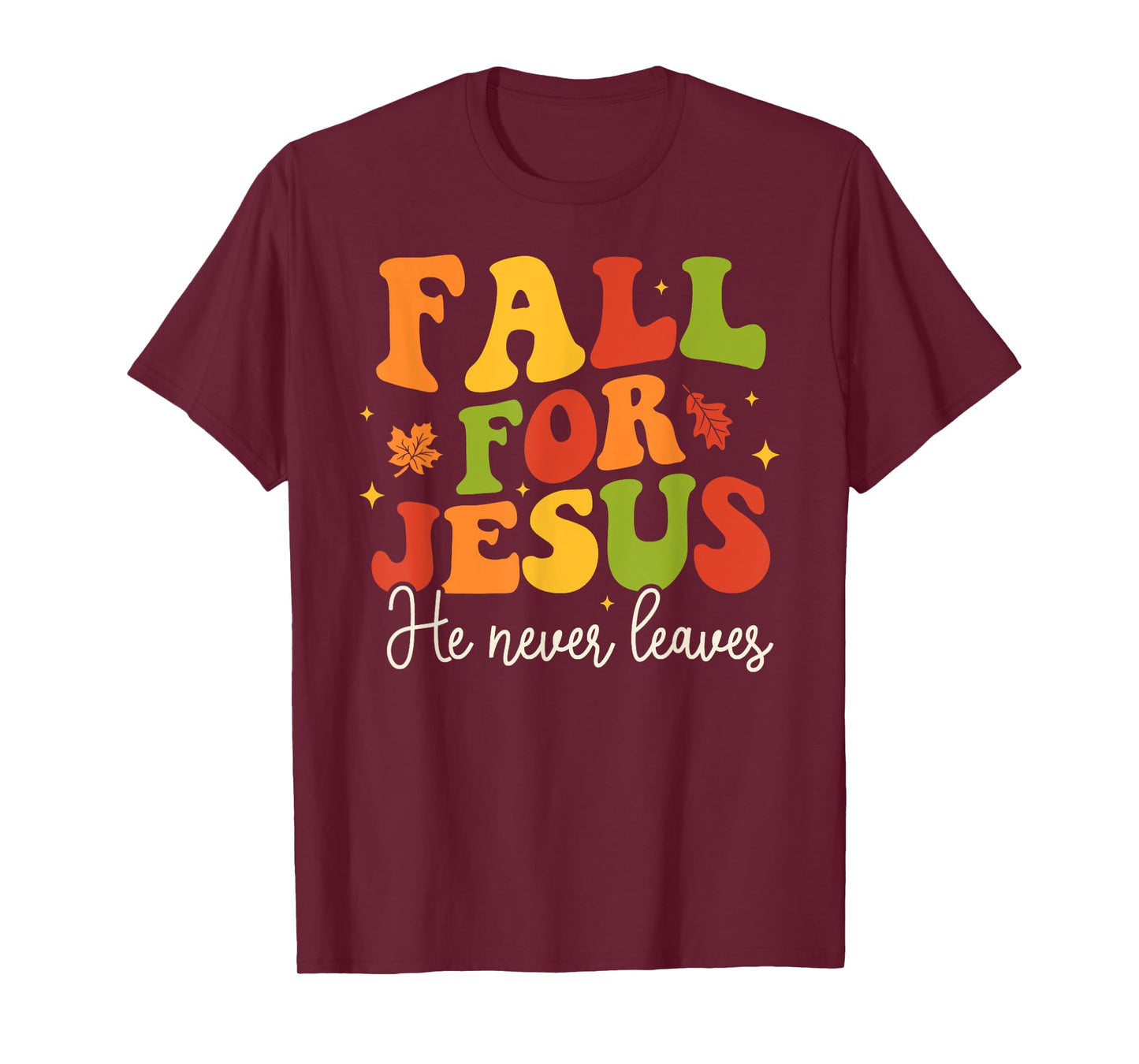 Groovy Christian Sayings Halloween Fall For Jesus Religious T-Shirt