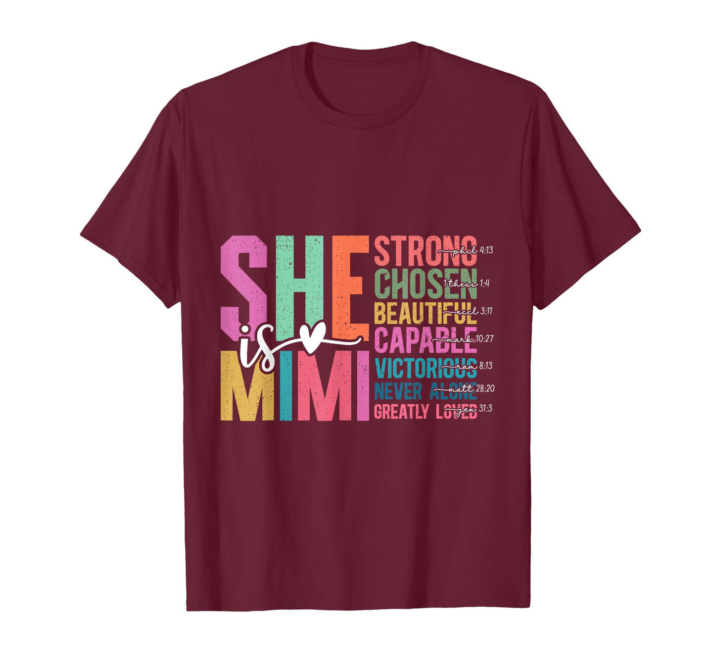She is Mimi Christian Mother's Day Present For Grandma Women T-Shirt