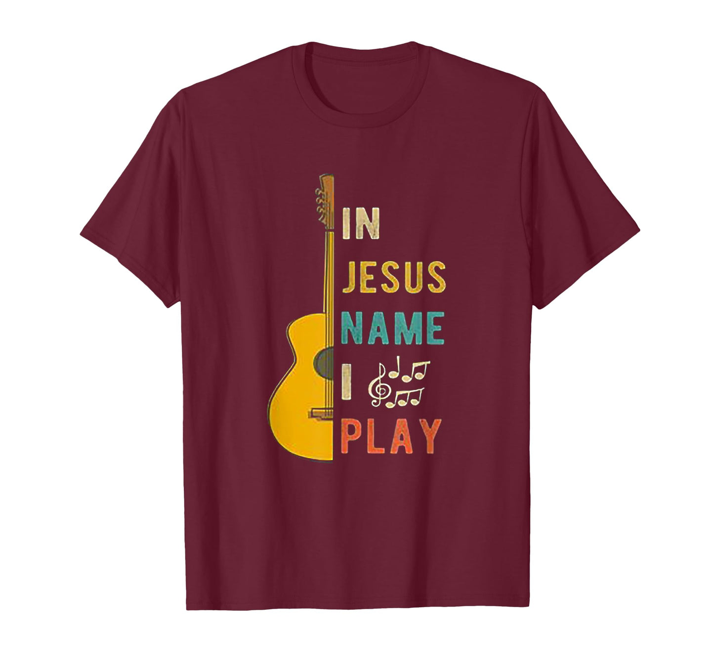 In Jesus Name I Play Guitar T-shirt Guitar Lover Gift Tee T-Shirt