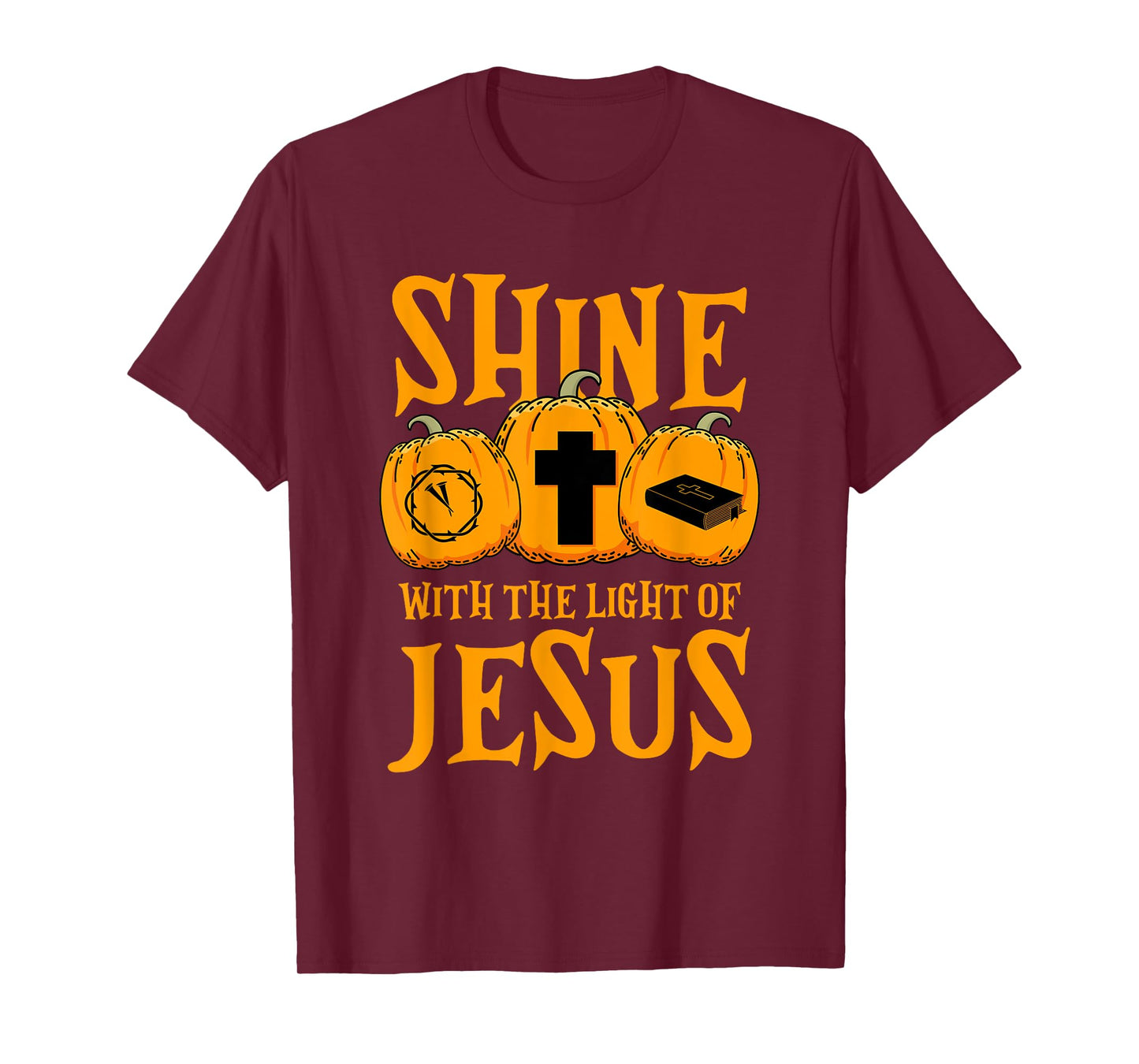 Shine With The Light Of Jesus Halloween Costume Christian T-Shirt