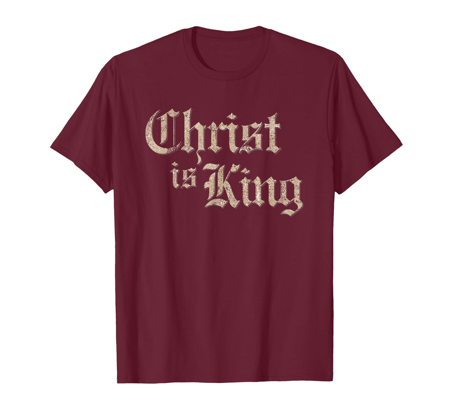 Vintage Christ Is King Jesus Christian Catholic Distressed T-Shirt