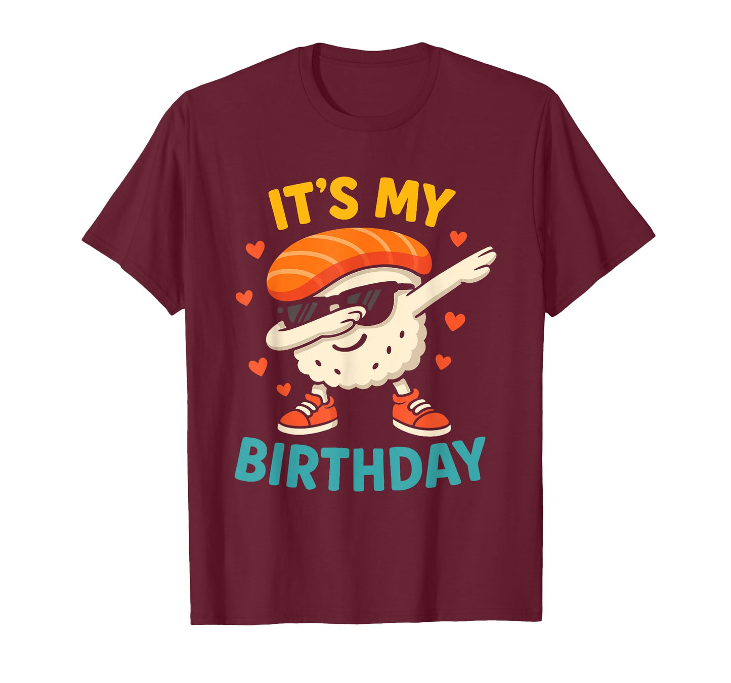 It's My Birthday Dabbing Sushi Kawaii Birthday Party T-Shirt