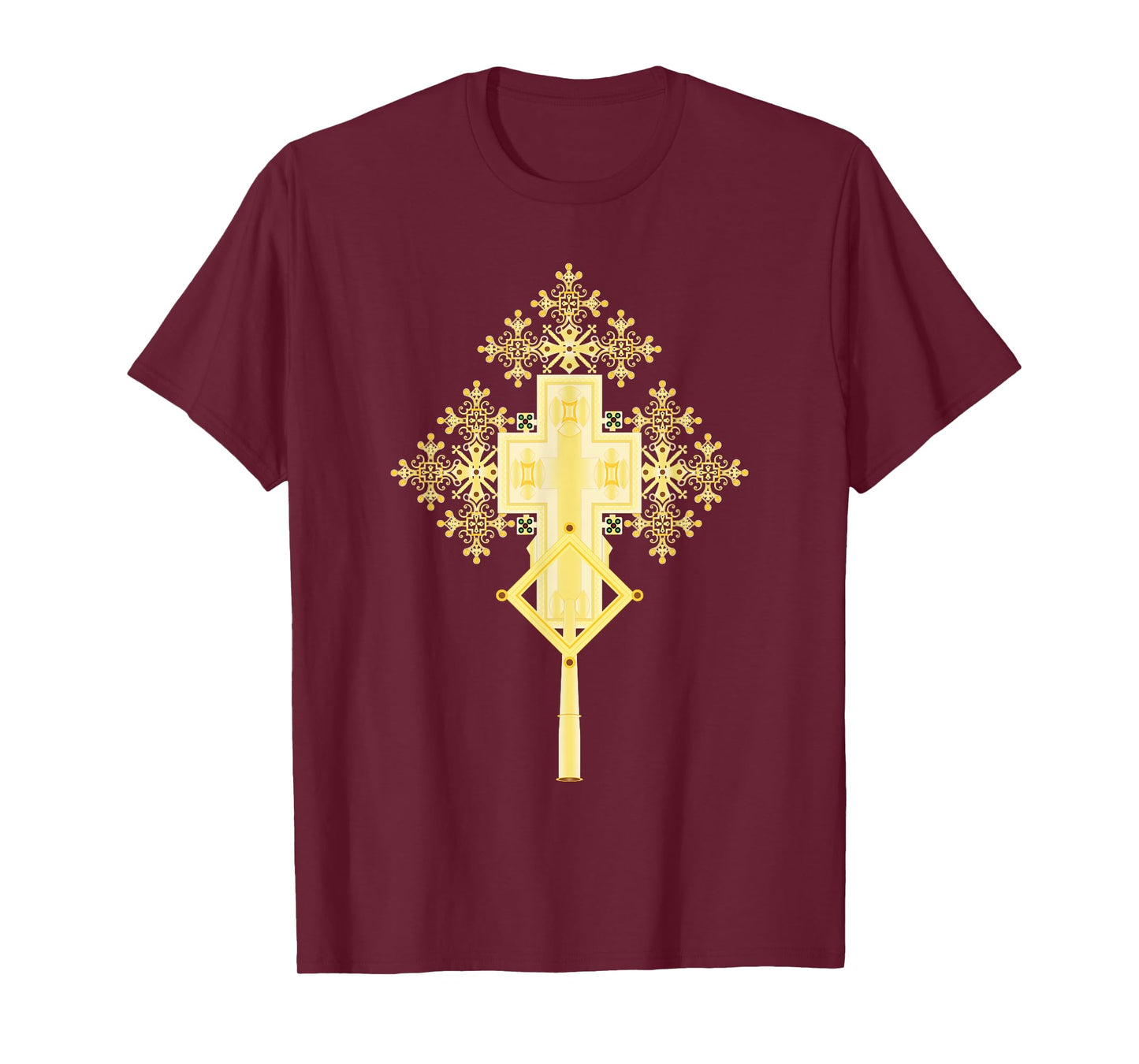 Ethiopian Christian Art Christ in Glory Ethiopian Cross T-Shirt