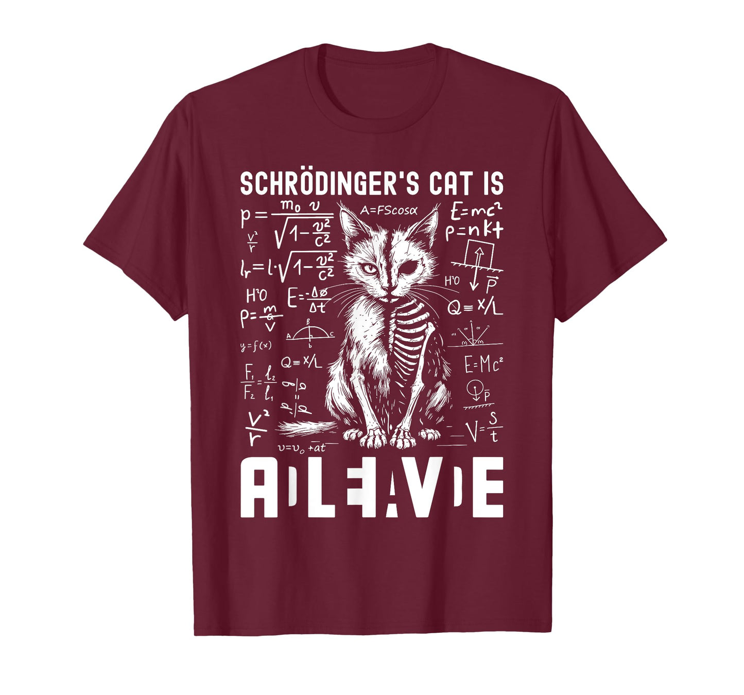 Schrodinger's Cat Dead And Alive Physics Teacher T-Shirt for Men Women Kids