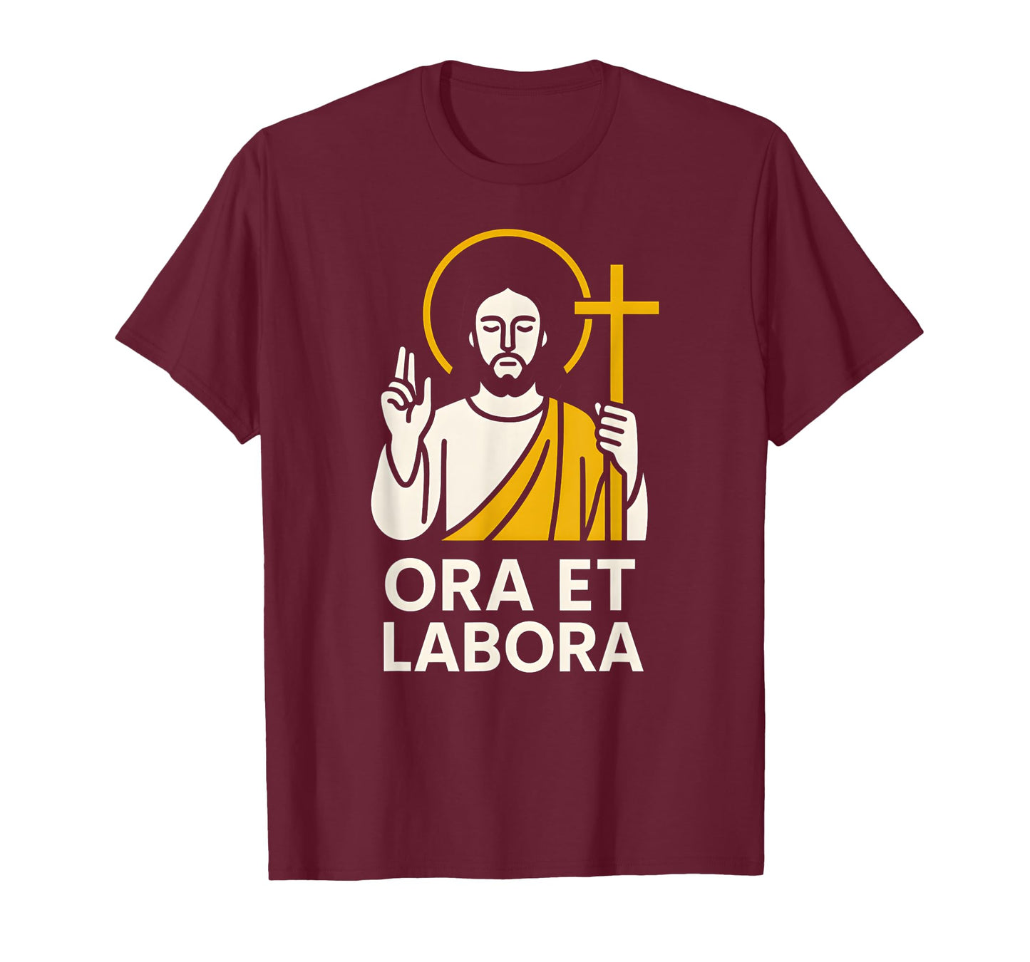 Catholic Ora et Labora Vintage Mens Surgery Recover T-Shirt