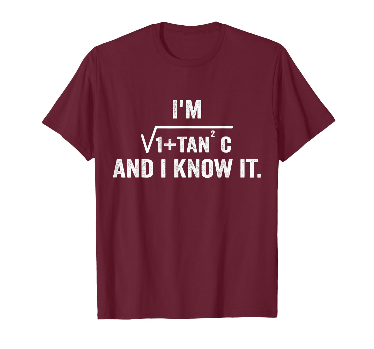 I'm Sec C And I Know It Trigonometry Formula Math Humor T-Shirt