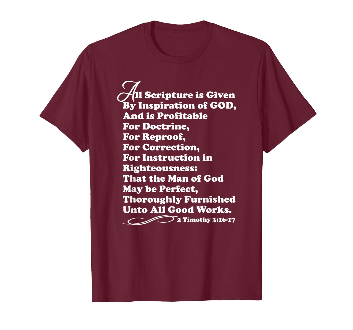 Inspired Scripture Bible Verse for Pastors, Bible Students T-Shirt