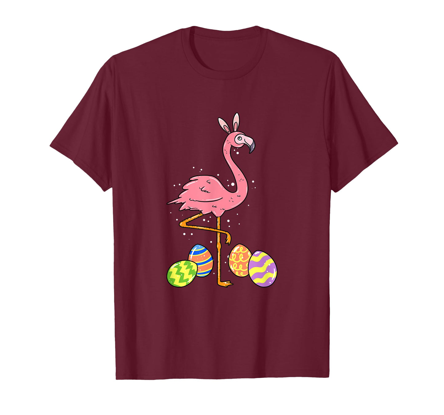 Easter Flamingo Easter Bunny Egg Basket Funny Easter T-Shirt