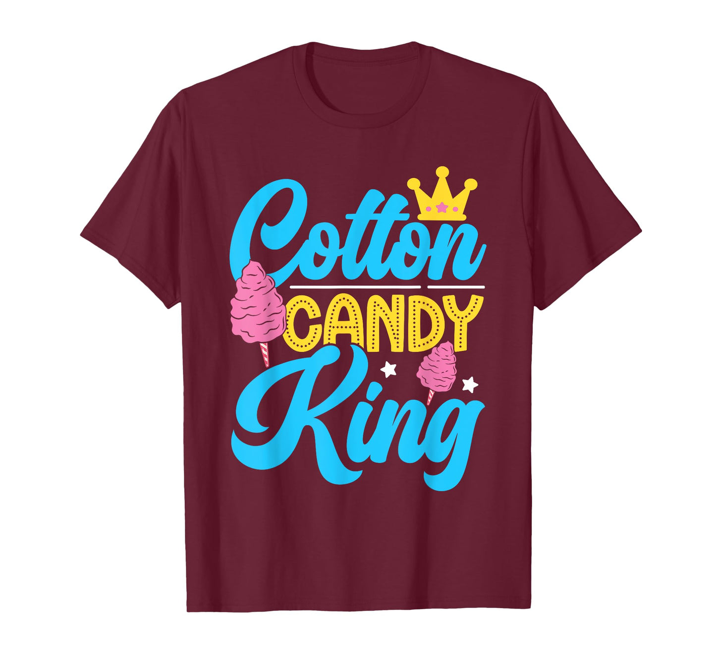 Funny Cotton Candy King Quote For Men Boys Flavored Candies T-Shirt
