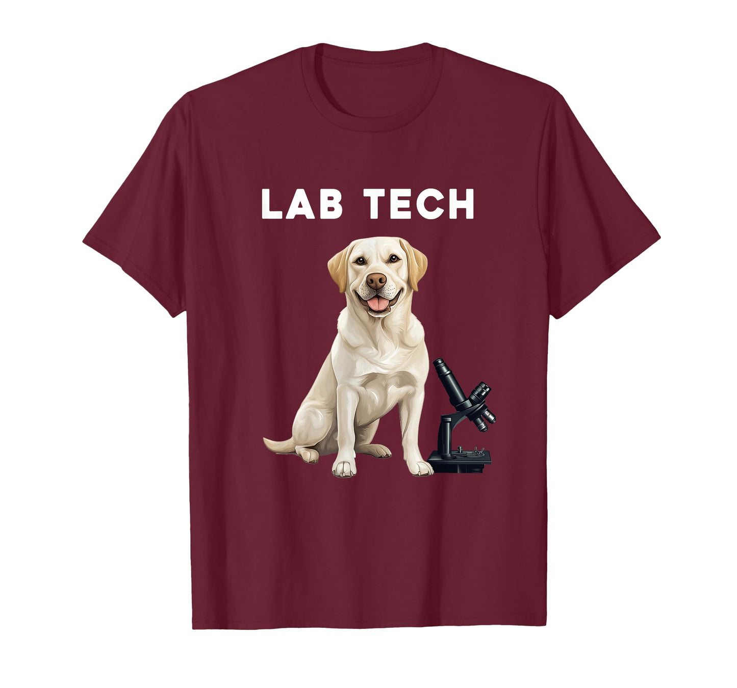 Funny Lab Tech Design featuring a Labrador Dog for Scientist T-Shirt