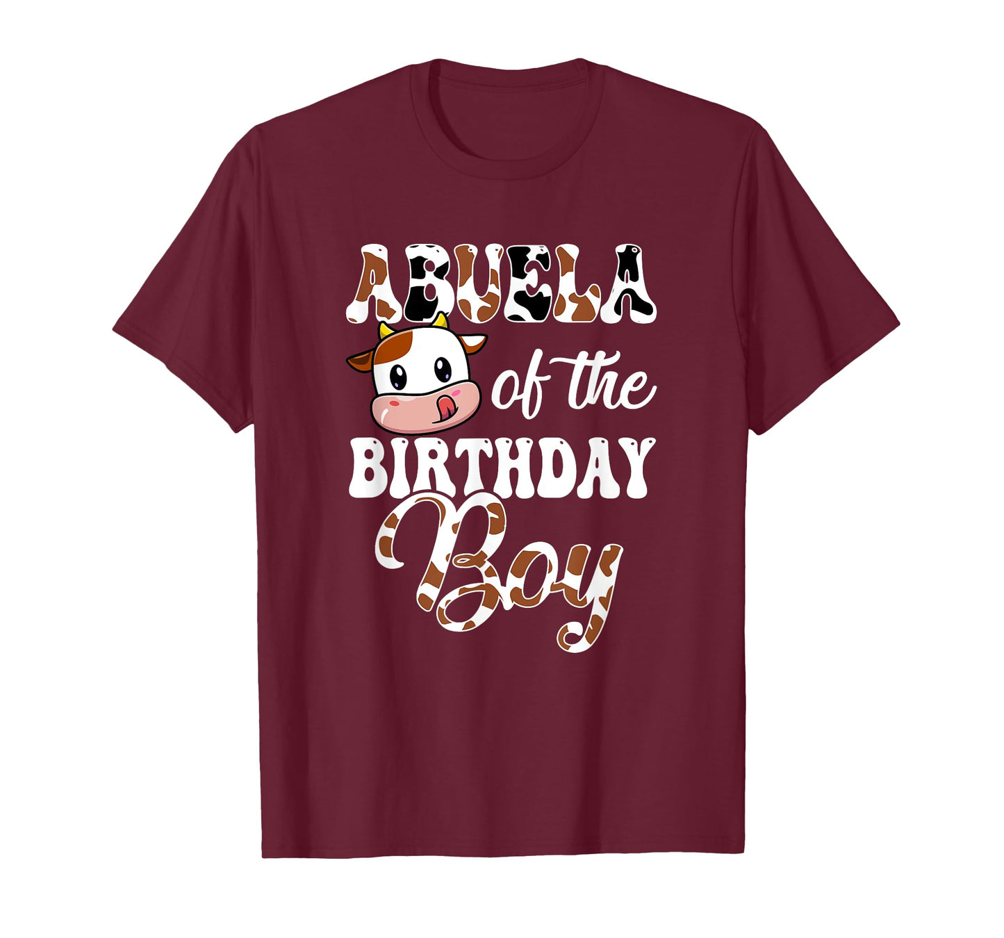Abuela Of The Birthday Boy Cow Farm 1St Birthday Boy T-Shirt