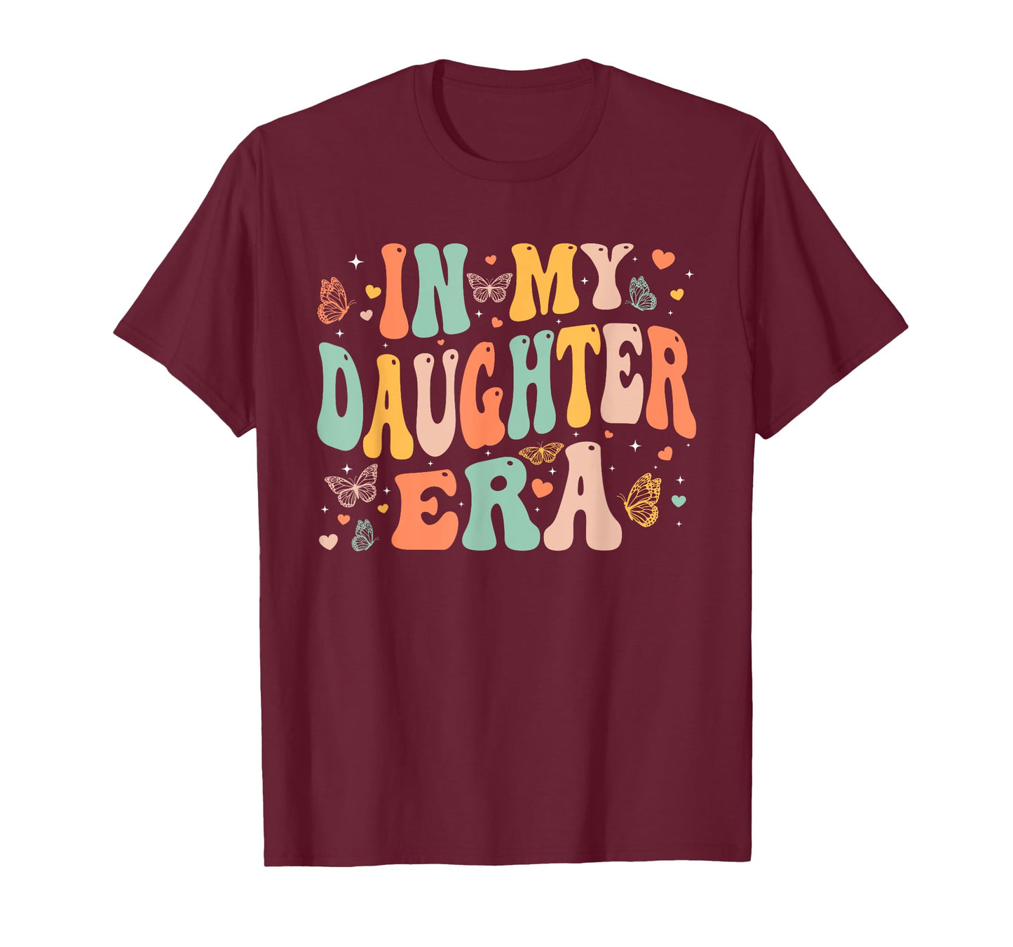 Retro Groovy In My Daughter Era Mother's Day Kids Girls T-Shirt