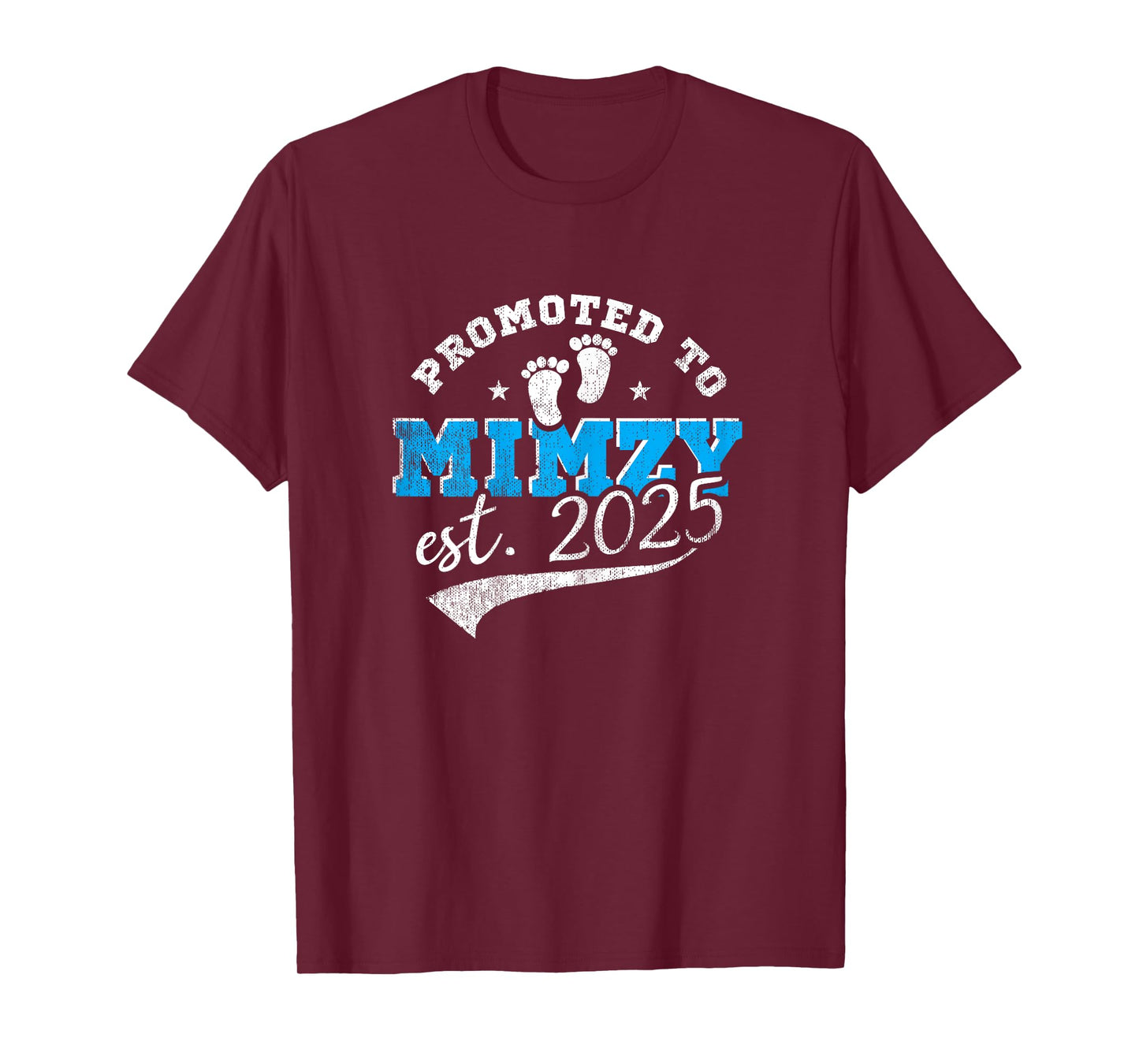 Promoted To Mimzy Est 2025 Proud New Grandma Vintage T-Shirt