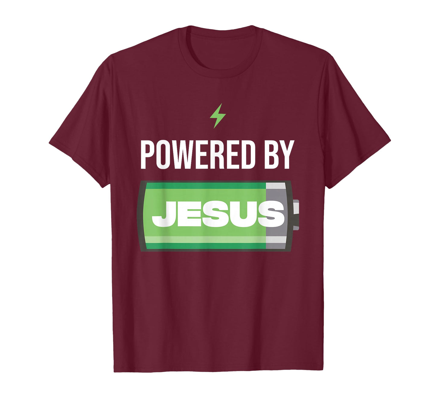 Powered by Jesus Inspirational Design T-Shirt