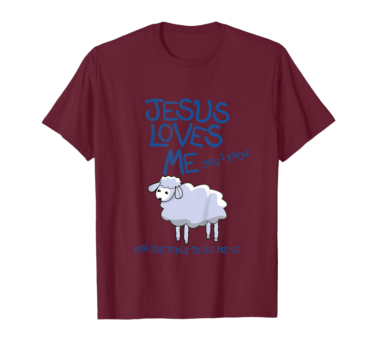 Kids Jesus Loves Me This I Know Lamb, Boys and Girls T-Shirt