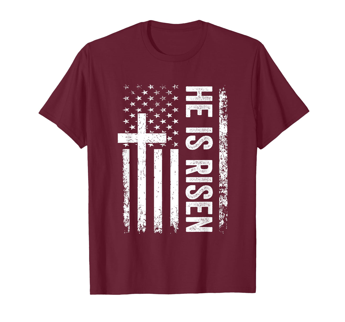 He Is Risen Christian Faith Religious Jesus Cross T-Shirt