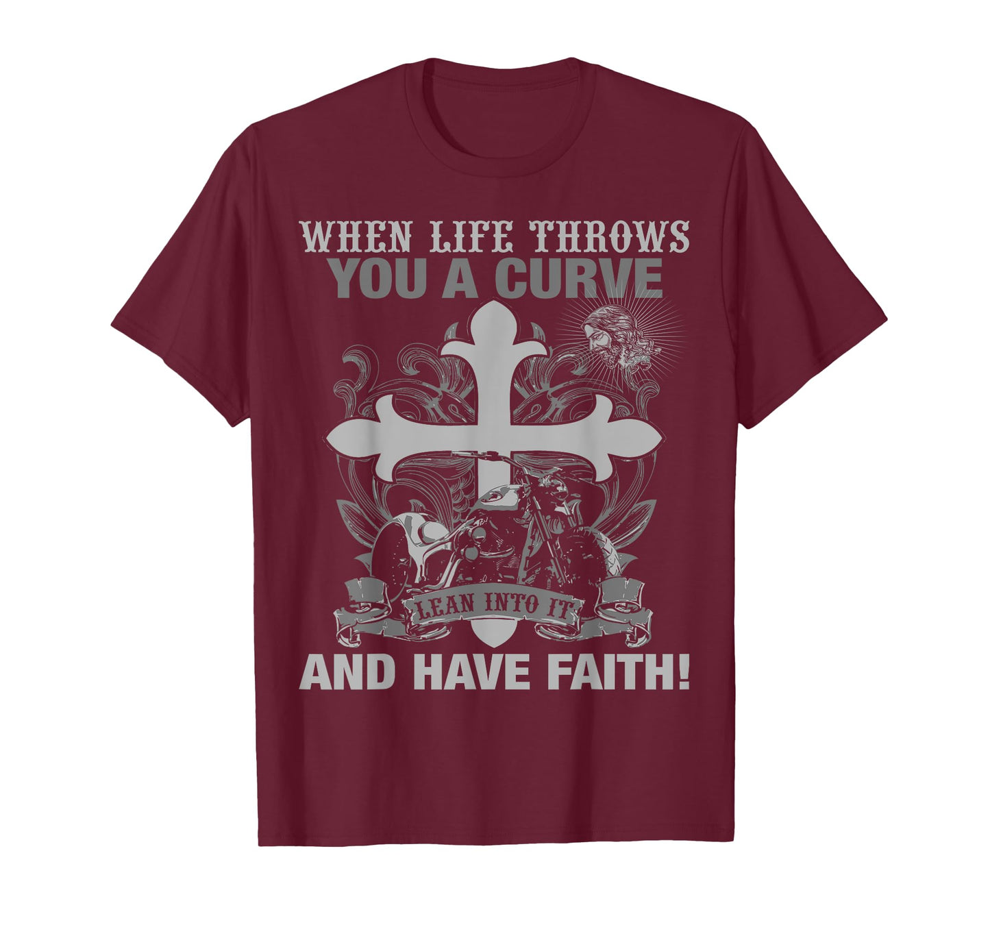 Christian Biker T Shirt Have Faith Motorcycle Design T-Shirt