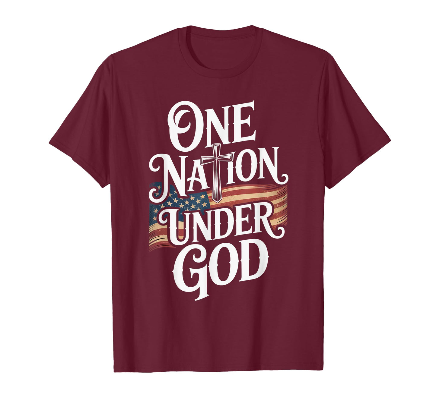 One Nation Under God July 4th Christian Patriotic T-Shirt