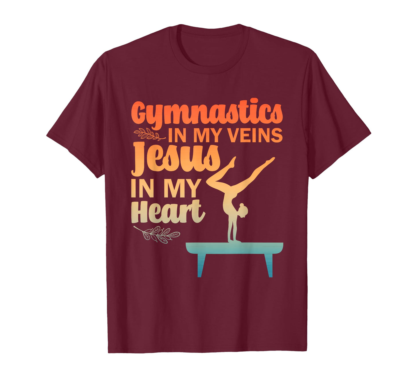 Funny Gymnastics Design For Men Women Gymnast Jesus Lovers T-Shirt