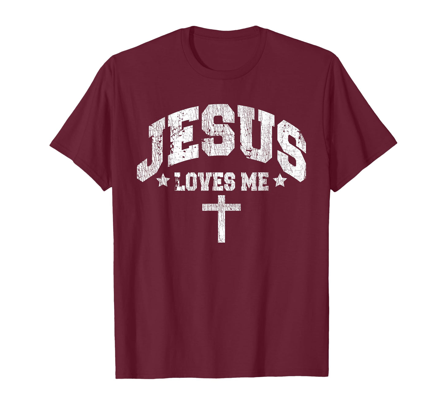 Jesus Loves Me Vintage Style Men Womens T-Shirt